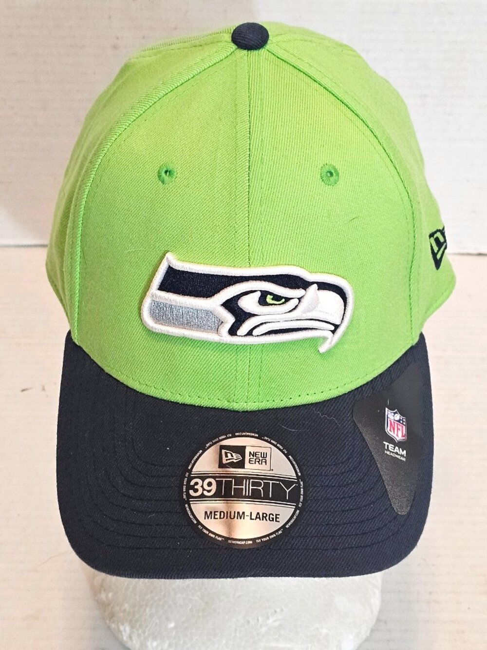 New Era 39Thirty Seattle Seahawks Fitted Embroidered Hat Size: Medium-Large